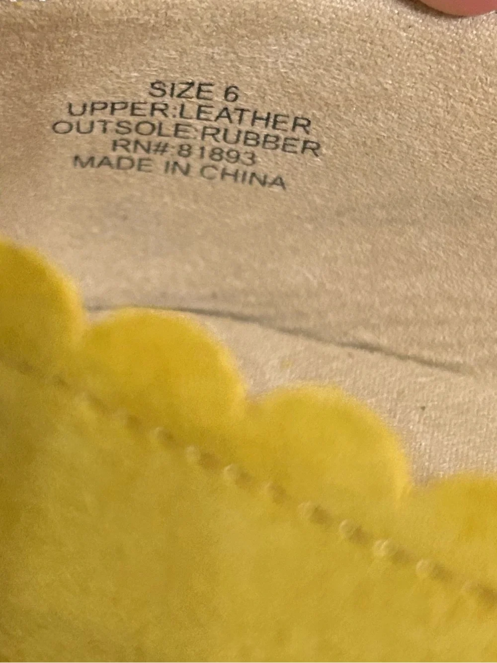 Isaac‎ Mizrahi Yellow Suede Scalloped Espadrille Flats